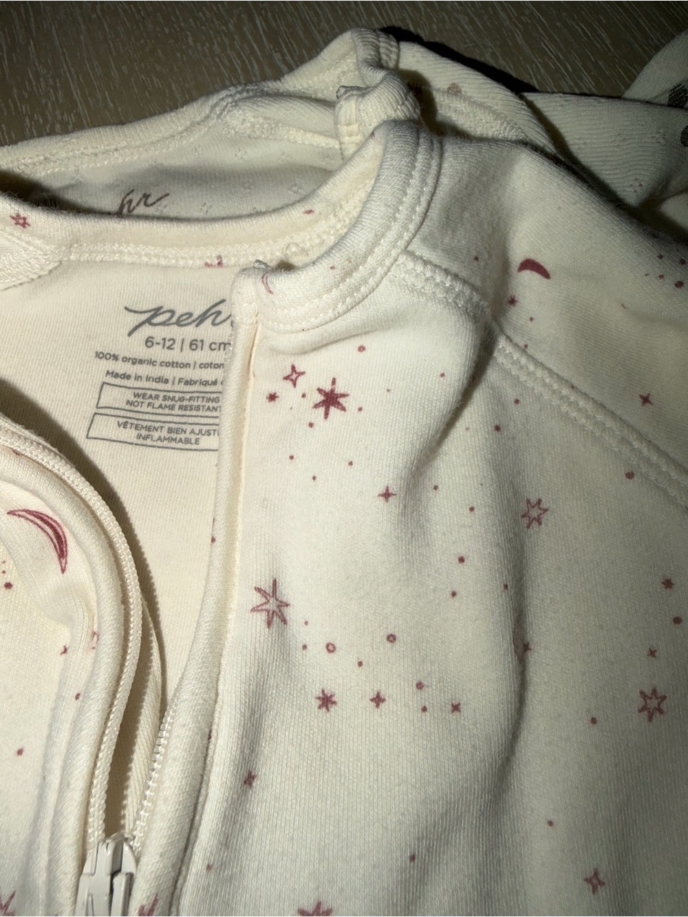 Bundle of 2 Pehr Organic Cotton Sleepers size 6-12 months - Picture 5 of 6